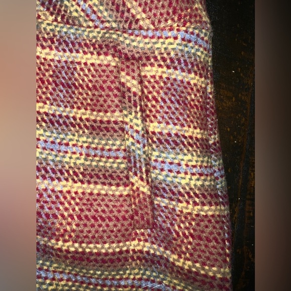 TALBOTS - WOMEN'S RED PRINT WOOL BLEND PENCIL SKIRT - Picture 3 of 5